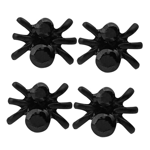 IMIKEYA 2 Paare Halloween Ohrstecker Spinne Gothic Spider Ear Studs für Damen Halloween Schmuck Party Zubehör mit Realistischem Spinnendesign und Langlebigem Material von IMIKEYA