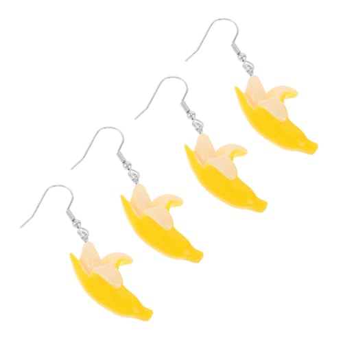 IMIKEYA 2 Paare Kreative Bananen Ohrringe für Frauen Lustige Gelbe Frucht Ohrhänger Leicht und für Sommermode und Besondere Anlässe IMIKEYA 2 Paare Kreative Bananen Ohrringe für Frauen Lustige Gelbe Frucht Ohrhänger Leicht und für Sommermode und Besondere Anlässe von IMIKEYA