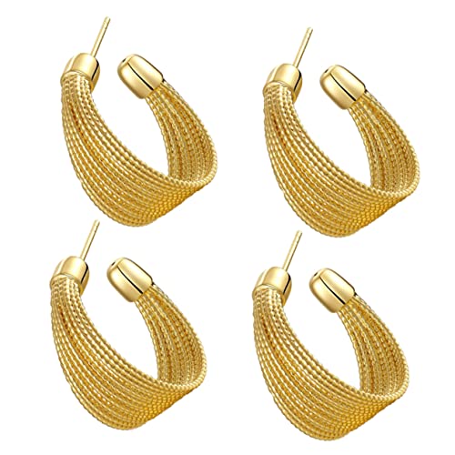 IMIKEYA 2 Paare Kreative Runde Ohrringe für Damen Halbgeometrische Schmuckstücke Elegantes Design für Besondere Anlässe als oder Fotorequisite IMIKEYA 2 Paare Kreative Runde Ohrringe für Damen Halbgeometrische Schmuckstücke Elegantes Design für Besondere Anlässe als oder Fotorequisite von IMIKEYA