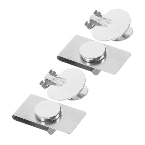 IMIKEYA 2 Paare Magnetische Krawattenklammer für Herren Unsichtbare Krawattenhalter mit Antiswing Funktion und Automatischer Positionierung für Gepflegtes Erscheinungsbild von IMIKEYA
