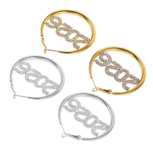 IMIKEYA 2paare Strass-creolen Für Damen Mit Funkelnden Kristallen Runde Form Leicht Und Bequem Zu Tragen Für Partys Und Feiertage von IMIKEYA