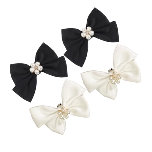 IMIKEYA 2 Paare Schuhclips mit Schleifen Design Abnehmbar und Vielseitig für Damen Hochzeit Flats Sandalen Pumps Langlebiges Material Stilvolles Schuhschmuck DIY Zubehör von IMIKEYA