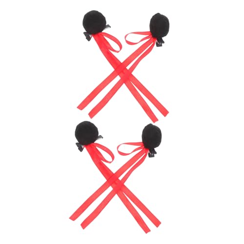IMIKEYA 2 Paare Süße Haarklammern Pompom Haarbarrettes Mit Band Für Partys Hochzeiten Und Alltägliche Verwendung Modischer Mädchen Cosplay Hair Accessoires IMIKEYA 2 Paare Süße Haarklammern Pompom Haarbarrettes Mit Band Für Partys Hochzeiten Und Alltägliche Verwendung Modischer Mädchen Cosplay Hair Accessoires von IMIKEYA