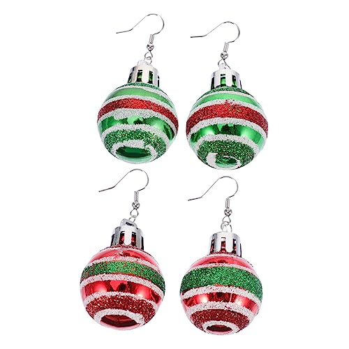 IMIKEYA 2 Paare Weihnachtliche Kugel Ohrringe Kreative Weihnachtsbaum Schmuck Ohranhänger Damen Party Alltagsmode IMIKEYA 2 Paare Weihnachtliche Kugel Ohrringe Kreative Weihnachtsbaum Schmuck Ohranhänger Damen Party Alltagsmode von IMIKEYA