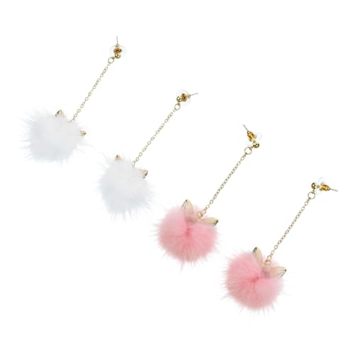 IMIKEYA 2 Paare Winter Ohrhänger Katzenohren mit Fellbällen Baumelnde Poms Ohrringe Damen Modischer Schmuck für Festliche Anlässe und Alltag IMIKEYA 2 Paare Winter Ohrhänger Katzenohren mit Fellbällen Baumelnde Poms Ohrringe Damen Modischer Schmuck für Festliche Anlässe und Alltag von IMIKEYA