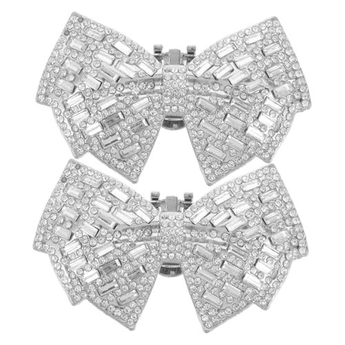 IMIKEYA 2 STÜCK Strass Schleifen Schuhclips Abnehmbare Schuhschmuck Hochzeitsdeko Damen DIY Schuhverzierung Kompatibel mit Pumps Sandalen Flats von IMIKEYA