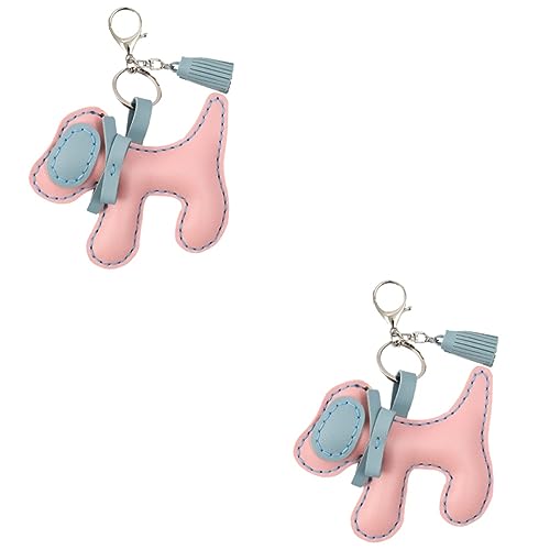 IMIKEYA 2 Sätze DIY Hund Schlüsselanhänger Kit PU Material für Handgefertigte Hundehänger Bastelset für Schlüsselanhänger zum Verschenken oder Selbst Gestalten Einzigartige und Liebevolle von IMIKEYA