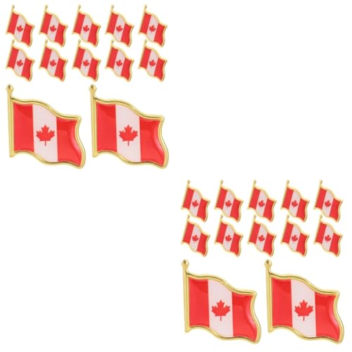 IMIKEYA 2 Sätze Flaggen Brosche Dekorative Anstecknadel Für Männer Und Frauen Für Patriotische Anlässe Und Feiern Einfach Anzubringen Und 25 Stück * 2 von IMIKEYA