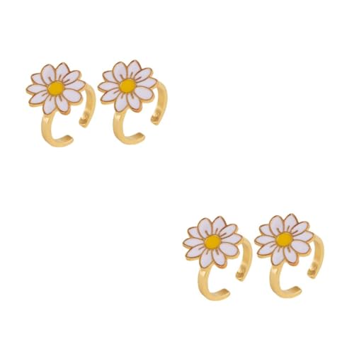 IMIKEYA 2 Sätze Ring Drehbar Sorgensensor Mondsteinalarm Anti Zappelringe Sterlingsilber Stimmungssystem Angstlinderung Schmuck Geschenkring Drehbarer Ring 2 Stücke * 2 von IMIKEYA