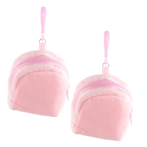 IMIKEYA 2 Stck Plüsch Geldbeutel Süße Plüschtasche für Mädchen mit Schlüsselanhänger Farbenfrohes und Accessoire für Verschiedene Anlässe von IMIKEYA
