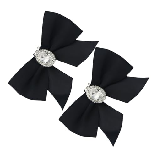 IMIKEYA 2 Stück Abnehmbare Schleifen Schuhclips und Schwarz Dekorative Schuhschnallen für Hochzeit High Heels Pumps Vielseitige Schuhaccessoires mit Praktischem Clip Design von IMIKEYA