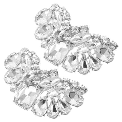 IMIKEYA 2 Stück Abnehmbare Schuhclips mit Funkelnden Strasssteinen Blütenform Robustem Damenschuh Dekoration für Hochzeit Party und Besondere Anlässe von IMIKEYA