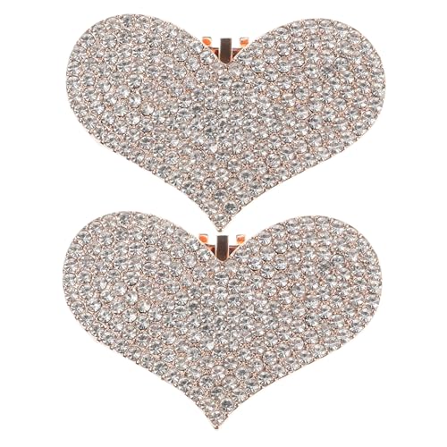 IMIKEYA 2 Stück Abnehmbare Strass Herz Schuhclips aus Zinklegierung Schuhschmuck Damen High Heels Modische Dekoration Romantisches Design für Braut Party Alltag von IMIKEYA