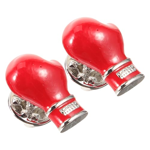 IMIKEYA 2 Stück Boxhandschuh Broschen für Herren Stilvolle Metall Abzeichen Dekorative Anstecknadeln für Kleidung Taschen und Accessoires Sportliches Design für Fitness und Alltag von IMIKEYA