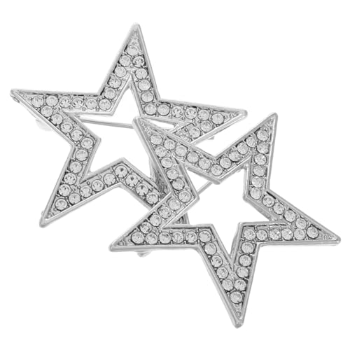 IMIKEYA 2 Stück Broschen Legierung Pentakelform Anstecknadeln für Damen Dekorative Schmucknadeln für Kleidung Taschen Schals und Hüte von IMIKEYA