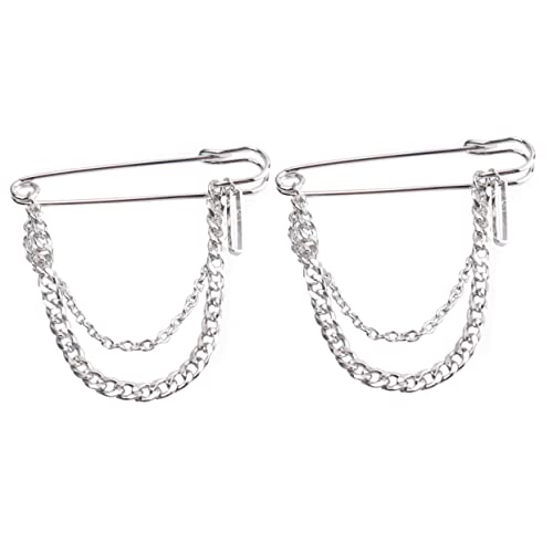 IMIKEYA 2 Stück Chic Kettenbrosche Brosche für Frauen Einfache und Stilvolle Anstecknadel für Freizeit und Offizielle Anlässe von IMIKEYA