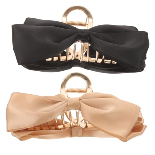 IMIKEYA 2 Stück Doppelseitige Schleifen Haarspangen Metall Große Haarklammern für Frauen Langlebige Krallenspangen Modischer Haarschmuck für Dickes und Geschenkidee für Damen von IMIKEYA