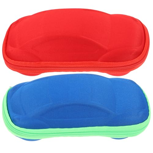 IMIKEYA 2 Stück EVA Brillenetui mit Reißverschluss Buntes Robustes Brillenetui für Jungen und Mädchen Stoßfest und Sicher für Sonnenbrillen Praktisches Etui für Unterwegs Zufällige Farbe von IMIKEYA