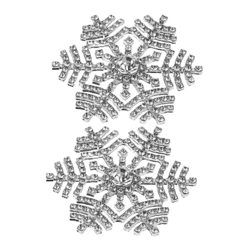 IMIKEYA 2 Stück Glitzernde Schneeflocken Broschen Stilvolle Anstecknadeln für Damen Schmuck für Pullover Schals und Hüte Hochwertige Legierung Elegantes Accessoire von IMIKEYA