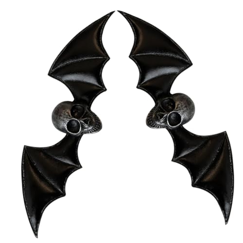 IMIKEYA 2 Stück Gothic Skull Wing Haarclips Robuste Haarklammern für Frauen Halloween Haarschmuck Stilvolle Punk Accessoires Sicher Haltend Einzigartiges Design für Teens und Alltag von IMIKEYA