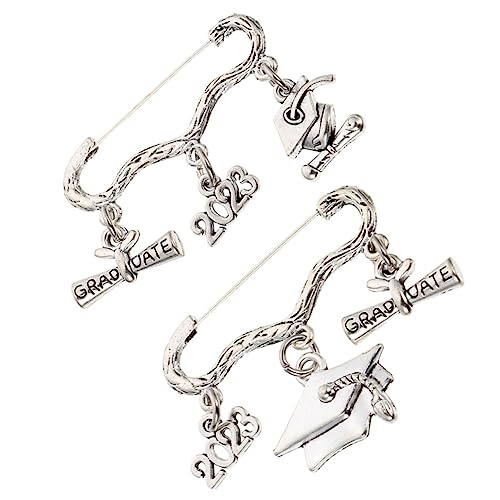 IMIKEYA 2 Stück Graduation Brooch Pin Teiliges mit Einzigartigem Abschlusskappen Design Praktische Sicherheitsnadel Dekorativ für Kleidung Revers Taschen zur Abschlussfeier von IMIKEYA