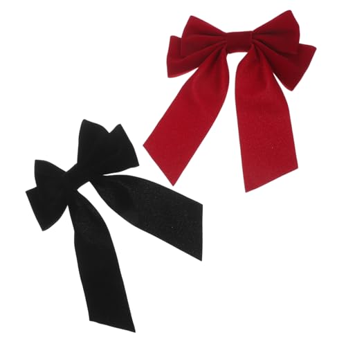 IMIKEYA 2 Stück Haarklammern mit Flock Schleifenband Große Langlebige Haarspangen für Frauen Mädchen Weiche Komfortable Ponytail Klammern Vielseitig Einsetzbar für Besondere Anlässe und von IMIKEYA