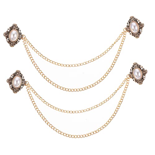 IMIKEYA 2stücke Anzug Brosche Herren Hemd Clip Kragen Nadel Strickjacken Pullover Kleidungszubehör Dekorative Brosche Clip Accessoires Für Anlässe von IMIKEYA