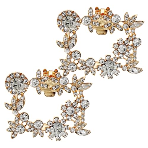 IMIKEYA 2 Stück Hochwertige Hochzeit Schuhclips mit Funkelnden Strasssteinen Abnehmbare Langlebige Schuhschnallen aus Zinklegierung für High Heels Blüten Schuhclips als Modisches von IMIKEYA