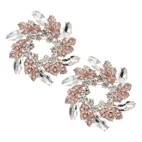 IMIKEYA 2 Stück Hochzeitsbrosche mit Strass Anstecknadel für Damen für Brautkleider und Festliche Anlässe Komfortabel und Langlebig von IMIKEYA