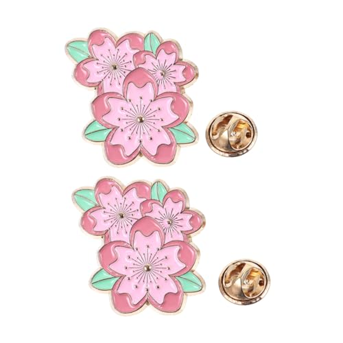 IMIKEYA 2 Stück Japanische Kirschblüten Broschen Modische Anstecknadeln für Cardigans Schals Kleider Leichte und Langlebige Schmuckpins für Damen Vielseitig Tragbar für Kleidung und von IMIKEYA