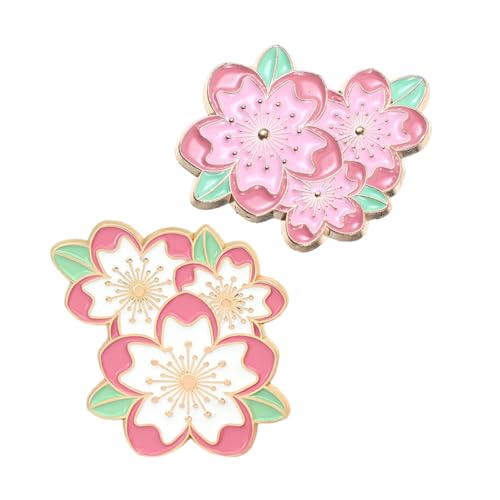 IMIKEYA 2 Stück Japanischer Stil Kirschblüten brosche aus Dekorative Anstecknadeln für Frauen Stabile Befestigung Modische Blüten Pins für Kleidung Rucksäcke Cardigan Clips von IMIKEYA