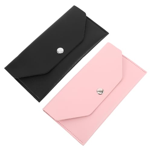 IMIKEYA 2 Stück Kleine Damen Geldbörse aus PU Material mit Druckknopf Kompakte Münzgeldbörse für Mädchen Vielseitiger Organizer für Karten und Kleingeld Praktische Handtaschenbörse zum von IMIKEYA