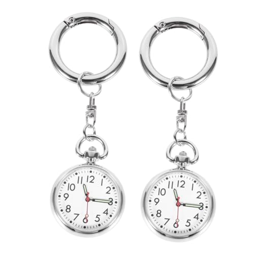 IMIKEYA 2Stücke Pflege Tasche Uhren Prüfung Timing Uhr für Krankenschwestern Schlüsselanhänger Silikon mit Clip für Ärzte und Pflegepersonal von IMIKEYA