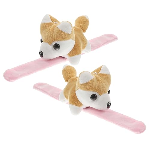 IMIKEYA 2 Stück Kuscheltier Slap Wristbands Weiche Slap Armbänder für Tier Design Party für Geburtstagsfeiern Halloween Weihnachten und Mehr von IMIKEYA