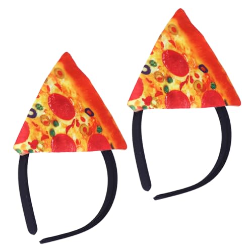 IMIKEYA 2 Stück Lustiger Pizza Haarreif für Erwachsene Teiliges Kostümzubehör für Halloween Weihnachten und Italienische Themenpartys Leicht und Langlebig für Food Events von IMIKEYA