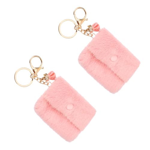 IMIKEYA 2 Stück Kleiner Schlüsselanhänger Münzbeutel Schlüssel Ringanhänger Für Geldbörse Farbig Langlebig Mit Reißverschluss Für Damen Und Herren Für Schlüssel Und Kleingeld von IMIKEYA