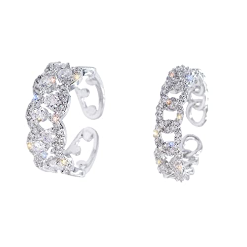 IMIKEYA 2stücke Offene Ring Für Frauen Strass Ring Damen Fingerring Mode Schmuck Öffnung Finger Schmuck von IMIKEYA