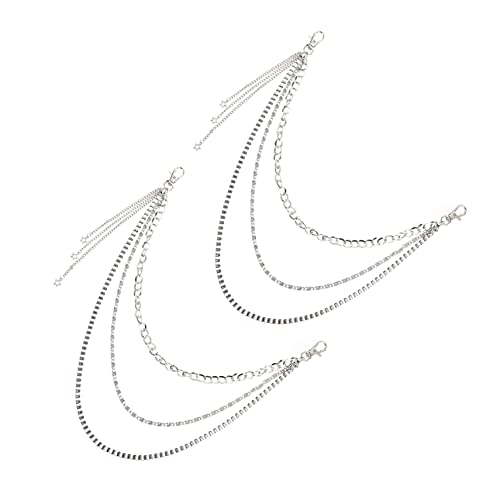 IMIKEYA 2 Stück Multilayer Taillenkette Herren Verstellbar Jeans Hosenkette Punk Accessoire Teiliges Stilvolle Hüftkette Geschenkidee von IMIKEYA
