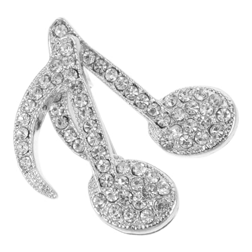 IMIKEYA 2 Stück Musiknoten Brosche mit Strass Vintage Anstecknadel für Frauen für Hochzeiten Partys und Konzerte Einfach Anzubringen Zeitloses Design von IMIKEYA