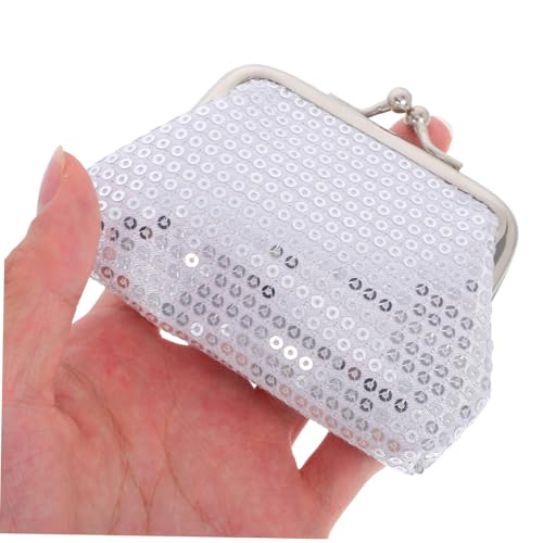 IMIKEYA 2 Stück Pailletten Geldbörse Mini Portemonnaie für Mädchen Glitzernder Kleingeldbeutel mit Kiss-Lock Verschluss für Münzen Kleine Spielsachen und Accessoires Tragbar und Praktisch von IMIKEYA
