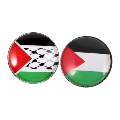 IMIKEYA 2 Stück Palästina Flaggen Anstecker Brosche aus Langlebiger Einzigartiges Design Vielseitiges Accessoire für Hemd Hut Jacke Kulturelles Statement Modisch und Robust von IMIKEYA
