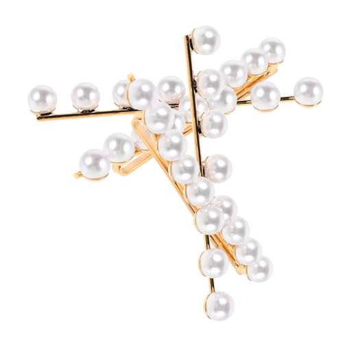 IMIKEYA 2 Stück Perlen Haarspangen Fake Perlen Haarklammern Haarclips für Damen Vielseitig Einsetzbar für Alltag Party Hochzeit Stilvolle Frisurenfixierung von IMIKEYA