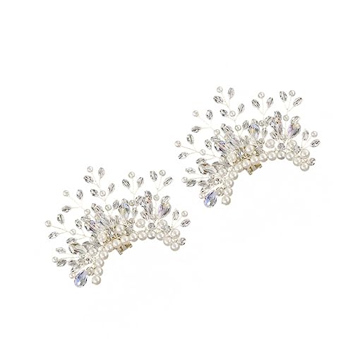 IMIKEYA 2 Stück Perlen Schuhclips Abnehmbare Hochzeitsschuh Dekoration Strapazierfähige Brautschuh Accessoires Passend für Flache Schuhe High Heels Damen Schuhschmuck für Hochzeit und von IMIKEYA