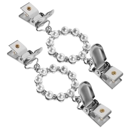IMIKEYA 2 Stück Perlen schalclips aus Zinklegierung und Kunststoff Multifunktionale Vintage Broschen für Pullover Kleid Hemd und Cardigan Leichte Langlebige Damen Modeaccessoires von IMIKEYA