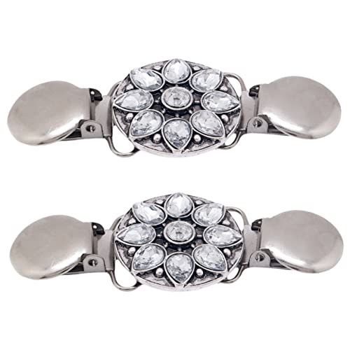 IMIKEYA 2 Stück Retro Blütenbrosche aus Hochwertiger Legierung Kreativer Cardigan Clip mit Vintage Design Leichter Pullover Schmuck für Damen Vielseitig für Kleidung Schals und von IMIKEYA