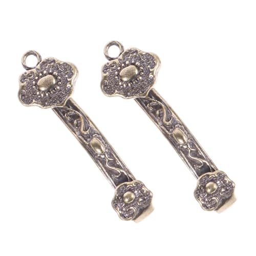 IMIKEYA 2stücke Chinesische Ruyi Anhänger Messing Anhänger Schlüsselanhänger Diy Basteln Schmuck Zubehör von IMIKEYA