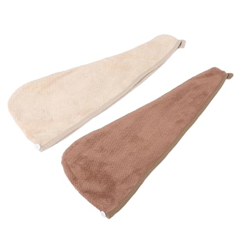 IMIKEYA 2 Stück Saugfähige Haartrocknungshut Mikrofaser Handtuch Schnell Trocknende Haarhaube für Damen Verdicktes Design Wasserabsorbierend für Zuhause und Reisen von IMIKEYA