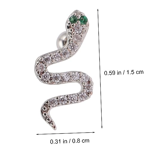 IMIKEYA 2 Stück Schlange Ohrstecker aus Damen Ohrschmuck Korrosionsbeständig Modisch für Party Hochzeit Alltag von IMIKEYA