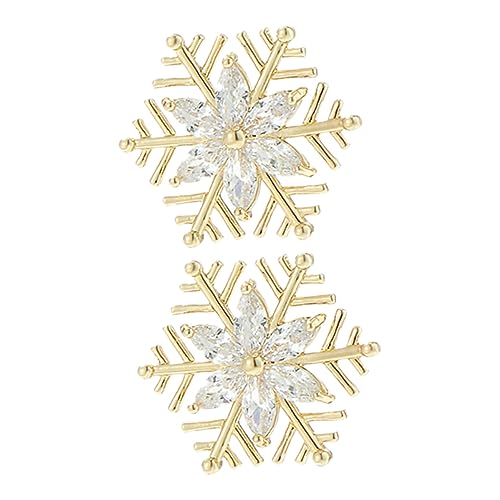 IMIKEYA 2 Stück Schneeflocken Brosche Teiliges Hochwertigem Material Anstecknadel für Frauen Elegantes Design für Partys und Alltagskleidung Langlebig und zu Tragen von IMIKEYA