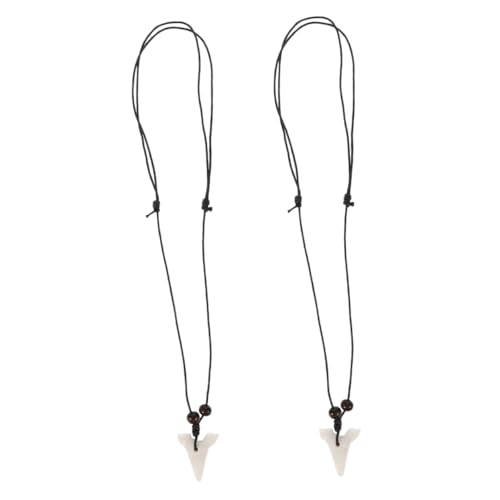 IMIKEYA 2 Stück Schwimmende Haizahn Halskette für Damen Teiliges Langlebigem Resin Präzise Gefertigt Einzigartiges Design für Partys und Alltag von IMIKEYA